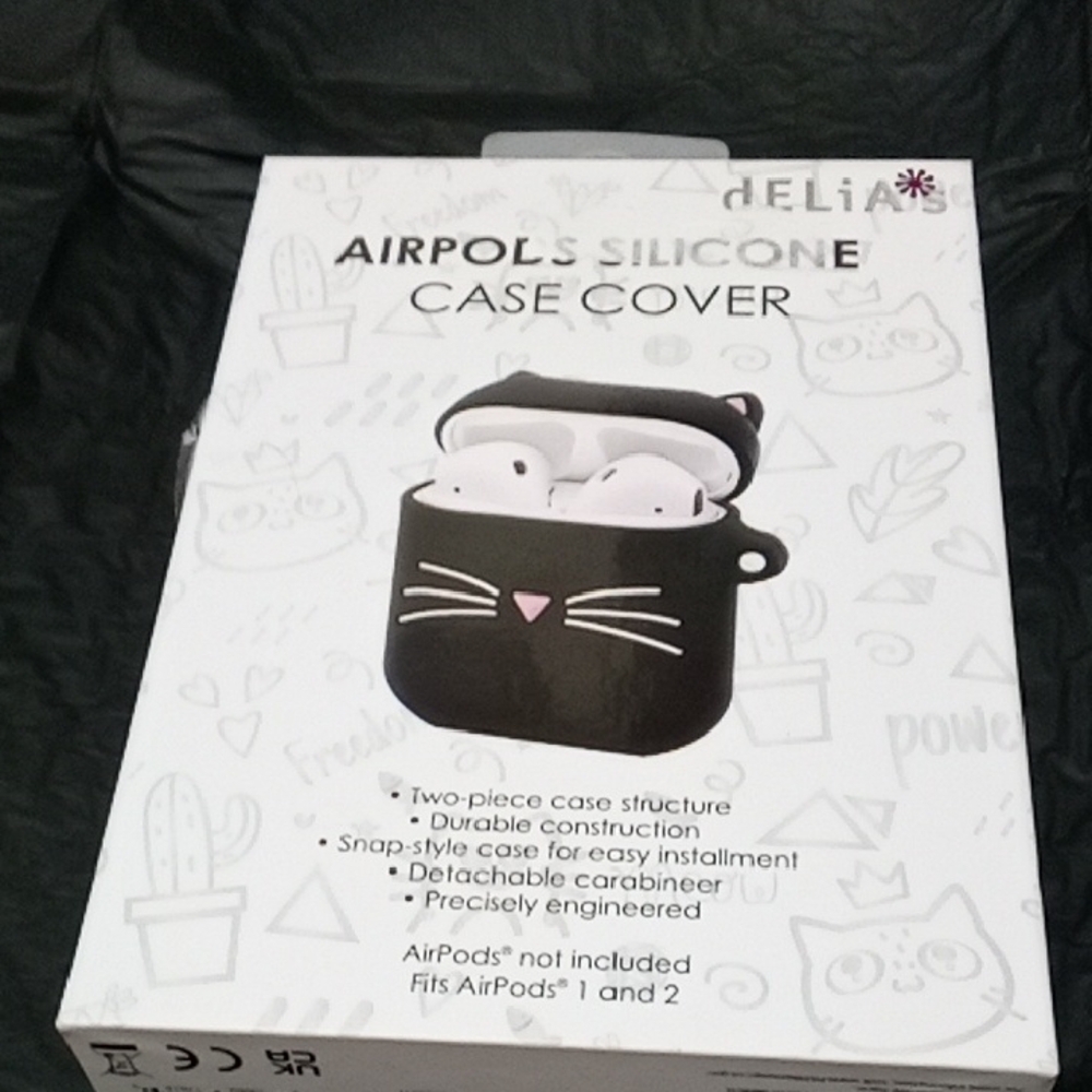 dELiA*s Black Cat AirPods Silicone Case Cover